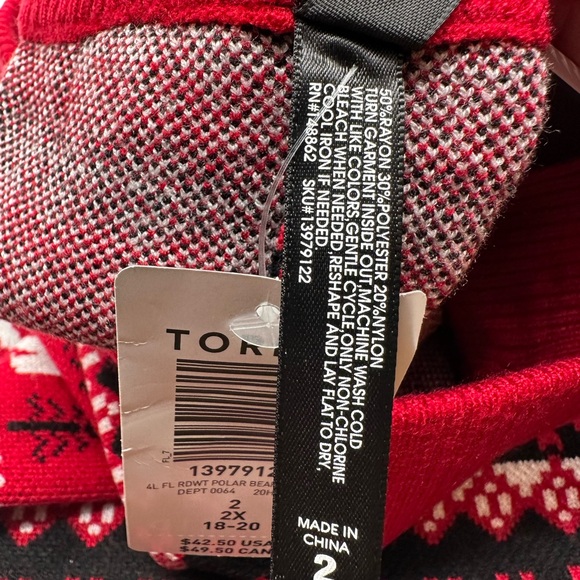 NWT Torrid Full Length Signature Waist Sweater Polar Bear Legging Size 2 (2X) - Picture 6 of 13